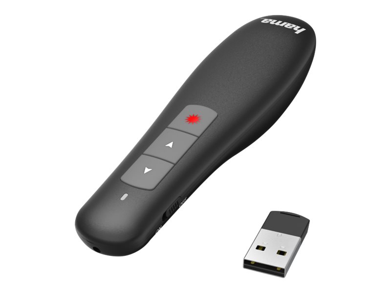 Hama X-Pointer Wireless laser presenter Fjernbetjening til præsentation Sort