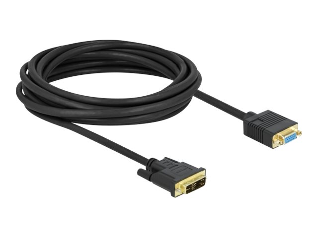 Delock Videoadapterkabel 5m Sort