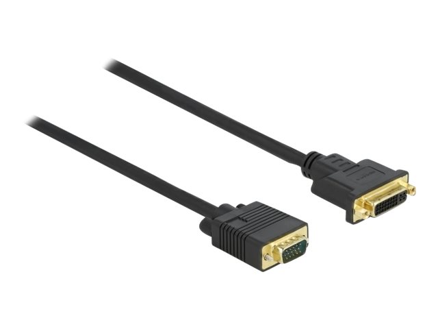 Delock Videoadapterkabel 2m Sort