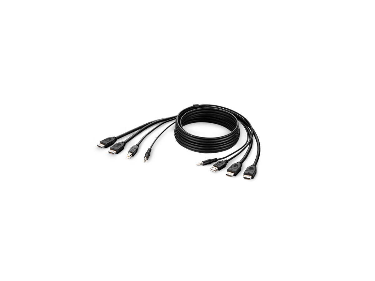 Belkin F1DN2CCBL-HH6T KVM-kabel Sort 1,8 m