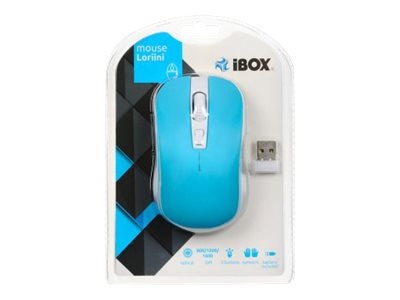 iBOX LORIINI BLUE Optisk Trådløs Blå Hvid