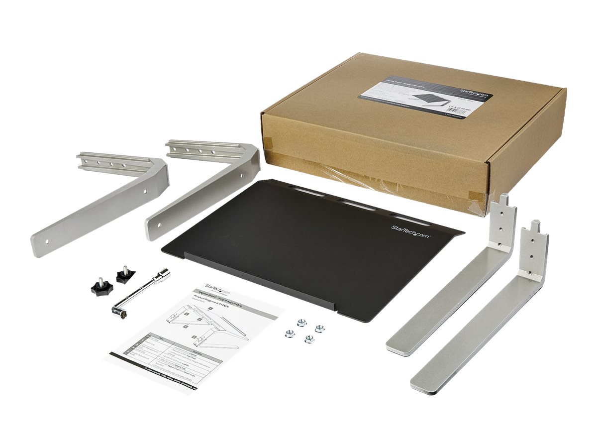 StarTech.com Adjustable Laptop Stand - Heavy Duty Steel & Aluminum - 3 Height Settings - Tilted - Ergonomic Laptop Riser for Desk (LTSTND) Stander