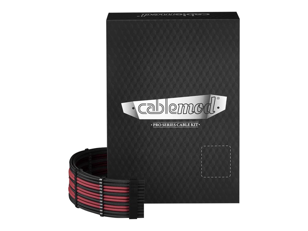 CableMod PRO Series ModMesh C-Series AXi, HXi & RM Cable Kit Strømkabelpakke Sort Rød