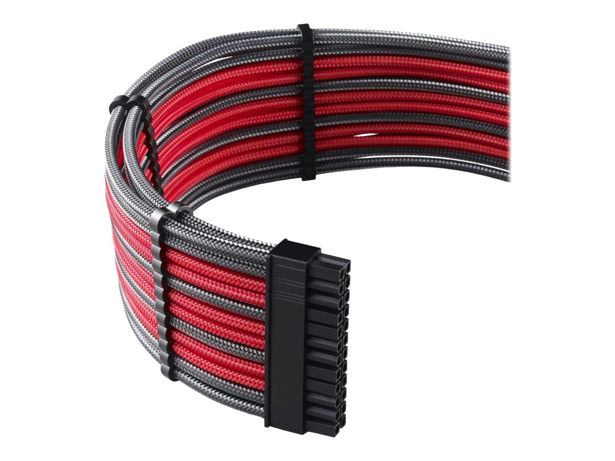 CableMod PRO Series ModMesh Strømforlængerkabelsæt Grå Rød