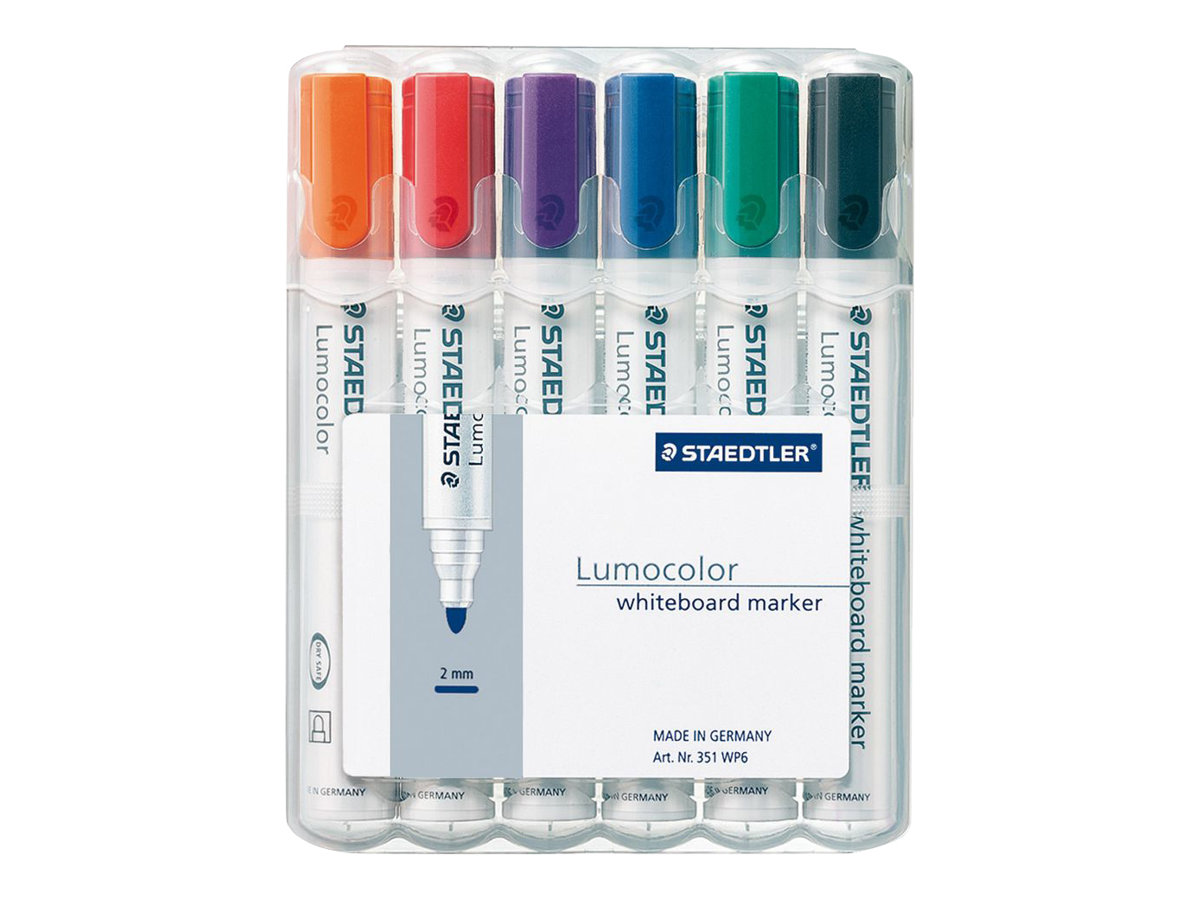 STAEDTLER Lumocolor Markør Sort Blå Grøn Orange Lilla Rød
