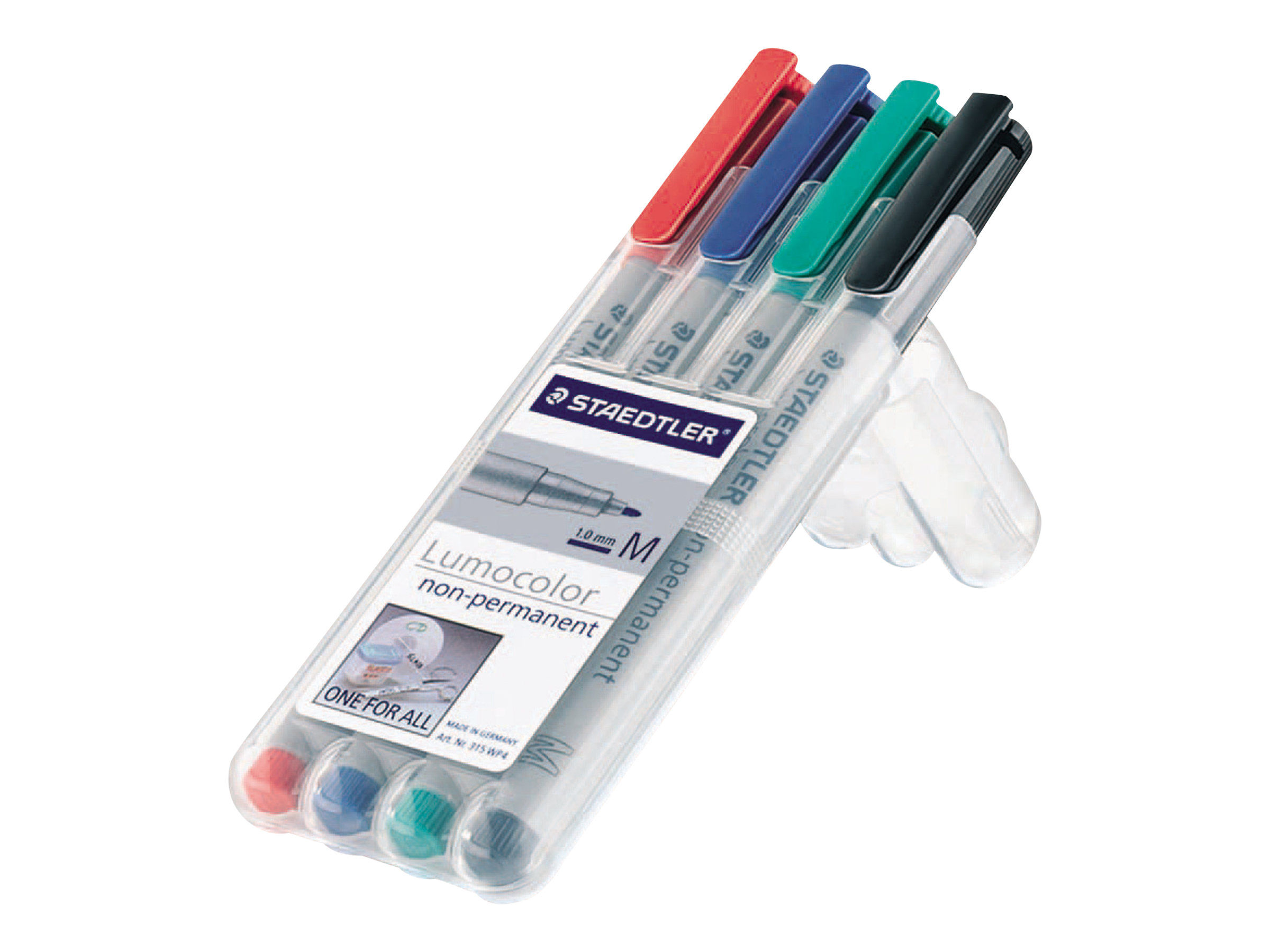 STAEDTLER Lumocolor 315 Markør Sort Blå Grøn Rød