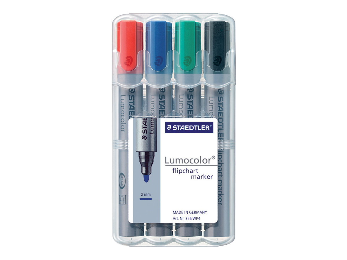 STAEDTLER Lumocolor Markør Sort Blå Grøn Rød