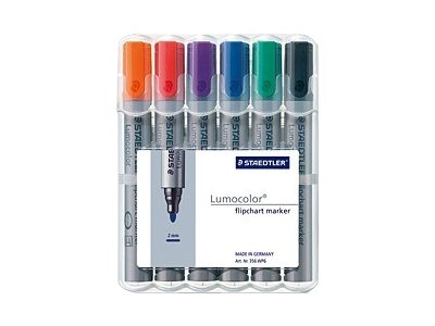 STAEDTLER Lumocolor Markør Sort Blå Grøn Orange Lilla Rød