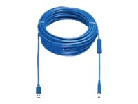 Vaddio 20m USB 3.0 A to USB B Cable - Active USB Cable - Black USB-kabel 20m Blå