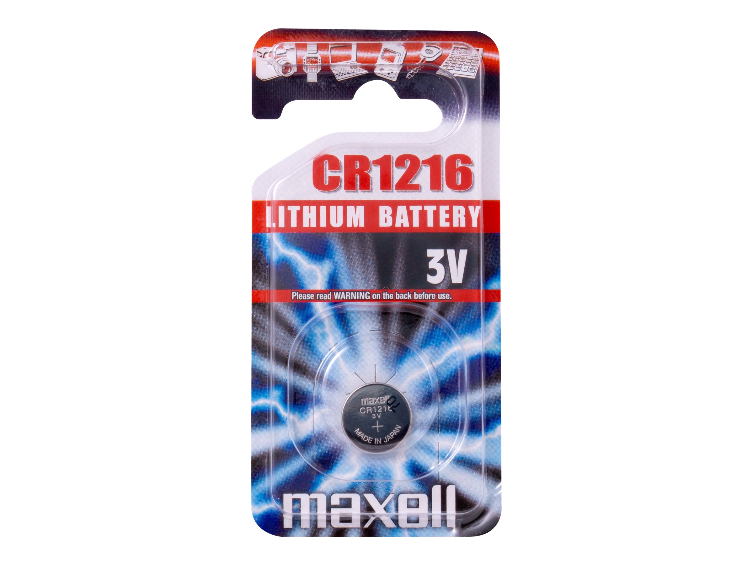 Maxell CR Knapcellebatterier CR1216