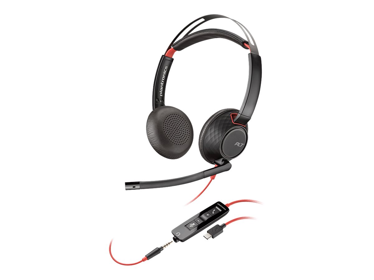 Poly Blackwire C5220 USB-C Kablet Høretelefoner Sort