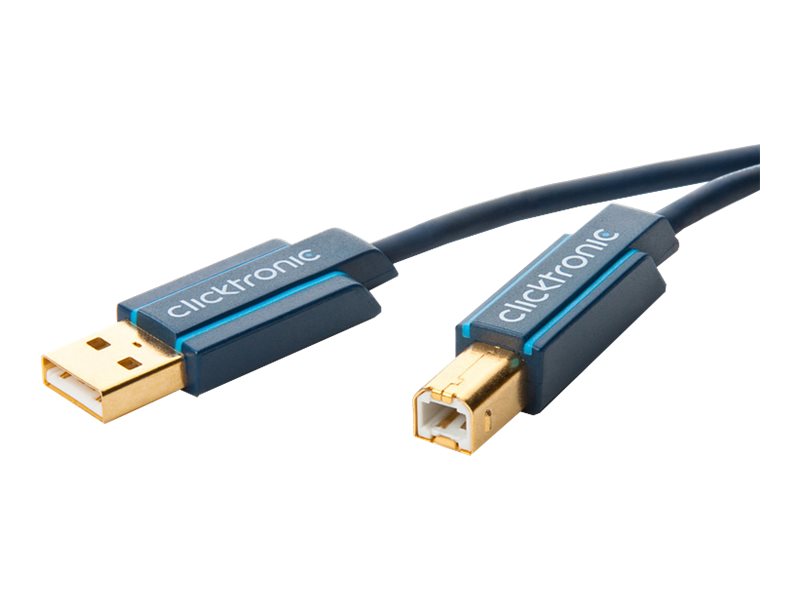 ClickTronic USB-kabel 1.8m Grå