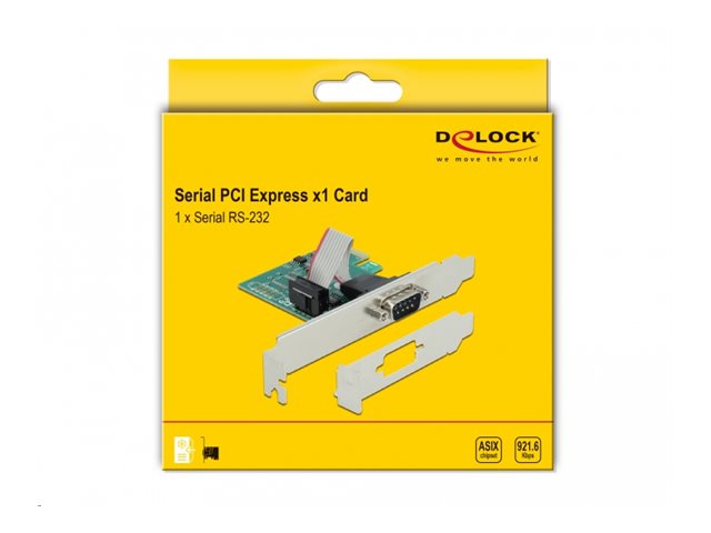 DeLock PCI Express Card to 1 x Serial RS-232 Seriel adapter PCI Express 2.0 x1 921.6Kbps