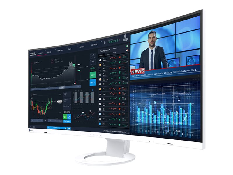 EIZO FlexScan EV3895-WT 37.5 IPS 3840 x 1600 (UltraWide) HDMI DisplayPort USB-C 61Hz