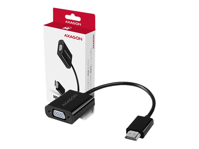 AXAGON Videoadapter 17cm Sort