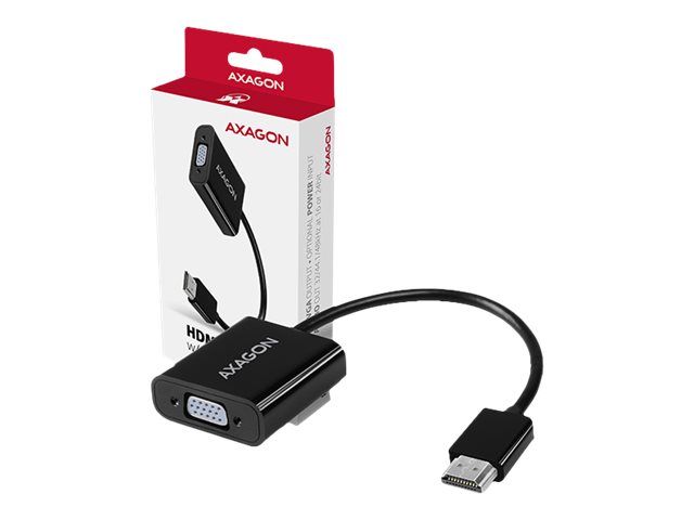 AXAGON Videoadapter 17cm Sort