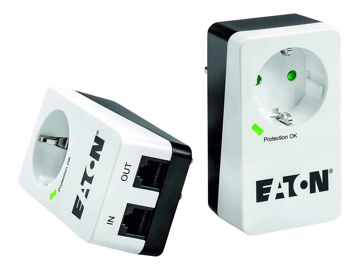 Eaton Protection Box 1 Tel@ DIN Strømstødsbeskytter 1-stik 16A Hvid