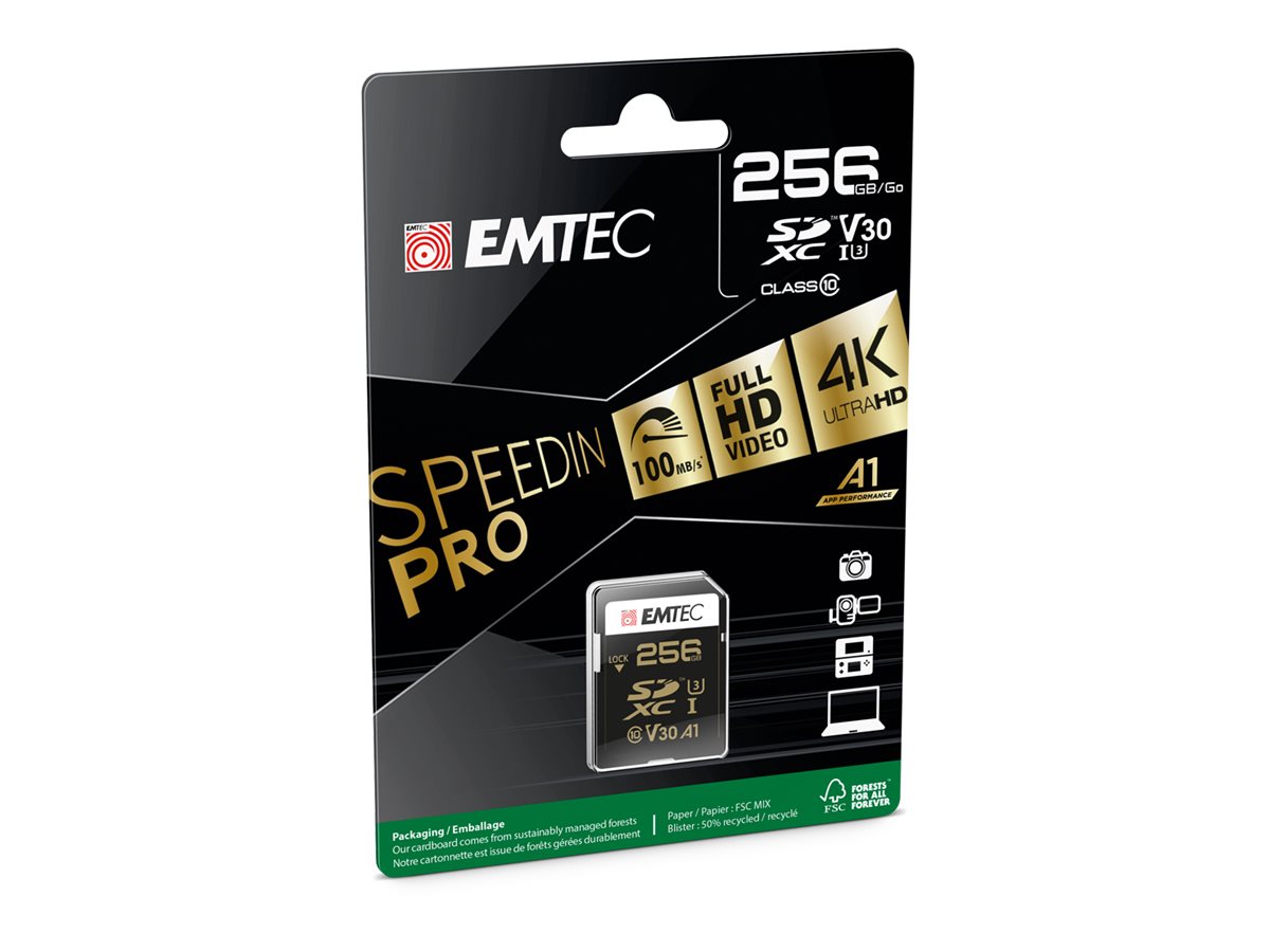 EMTEC SpeedIN' PRO SDXC Memory Card 256GB 95MB/s