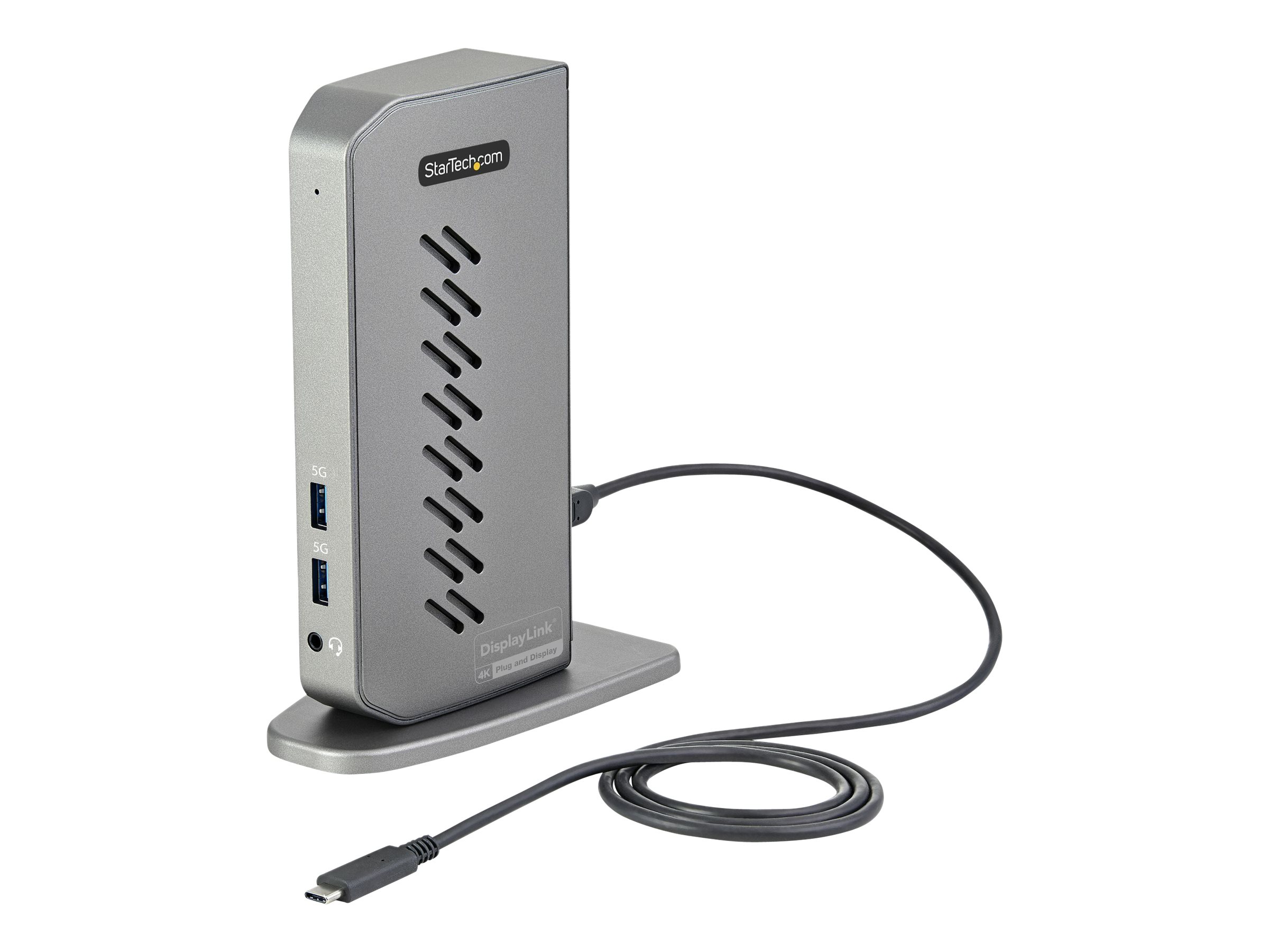 StarTech.com USB-C USB-A Dock, Hybrid Universal USB 3.0 Docking Station for USB-C or USB-A Laptop, Dual Monitor 4K 60Hz HDMI/DisplayPort, 6x USB-A Hub, Gigabit Ethernet, USB 3.1/3.2 Gen 1 - Dual 4K USB-C Dock (DK30A2DHUUE) USB Dockingstation