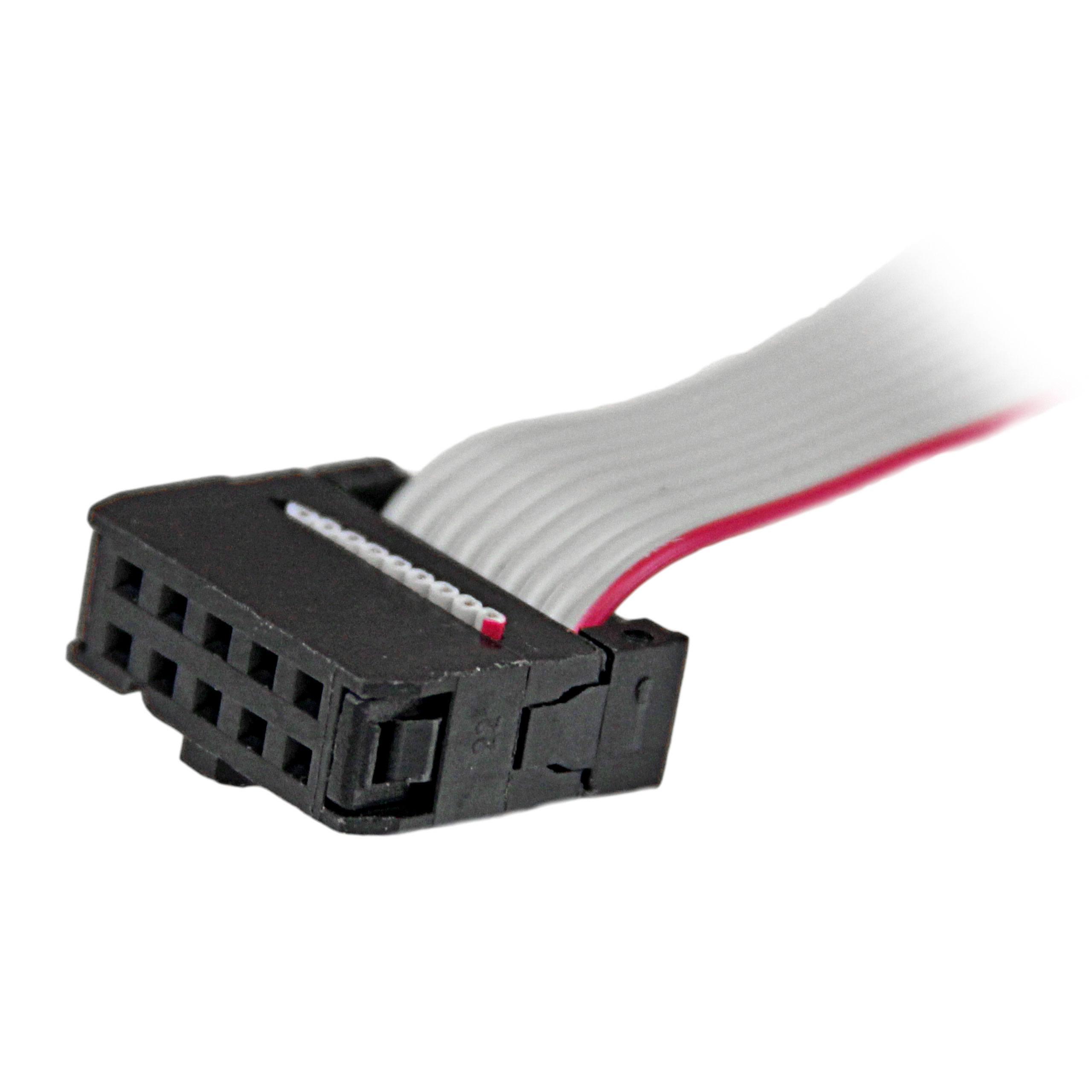 StarTech.com 9 Pin Serial Male to 10 Pin Motherboard Header LP Slot Plate - Serial panel - DB-9 (M) to 10 pin IDC (F) - 9.1 in - gray - PLATE9MLP Seriel-panel 23cm Grå