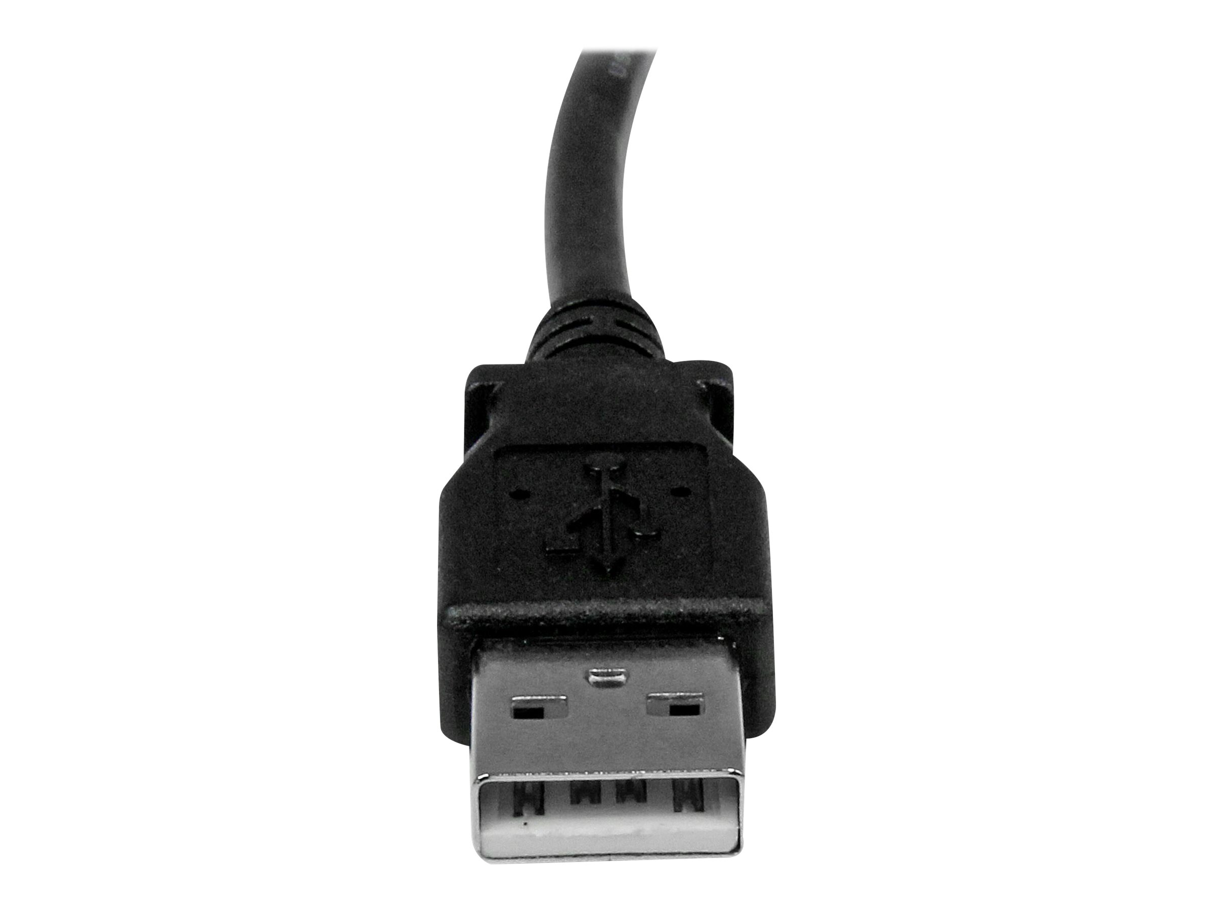 StarTech.com 3m USB 2.0 A to Right Angle B Cable Cord - 3 m USB Printer Cable - Right Angle USB B Cable - 1x USB A (M), 1x USB B (M) (USBAB3MR) USB-kabel 3m Sort