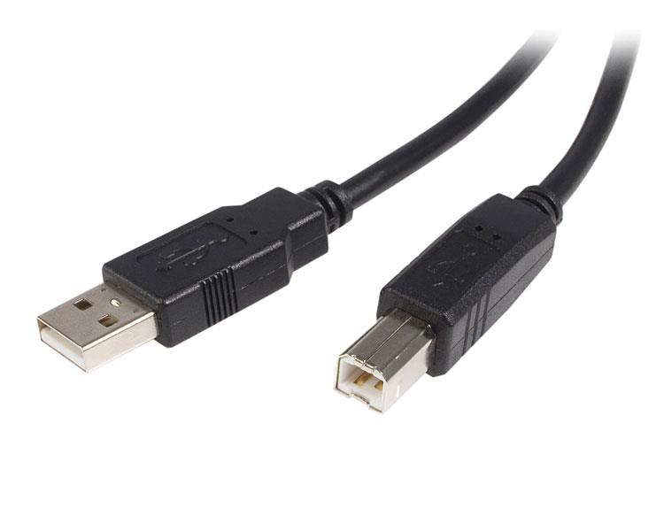 StarTech.com 0.5m USB 2.0 A to B Cable M/M USB-kabel 50cm Sort