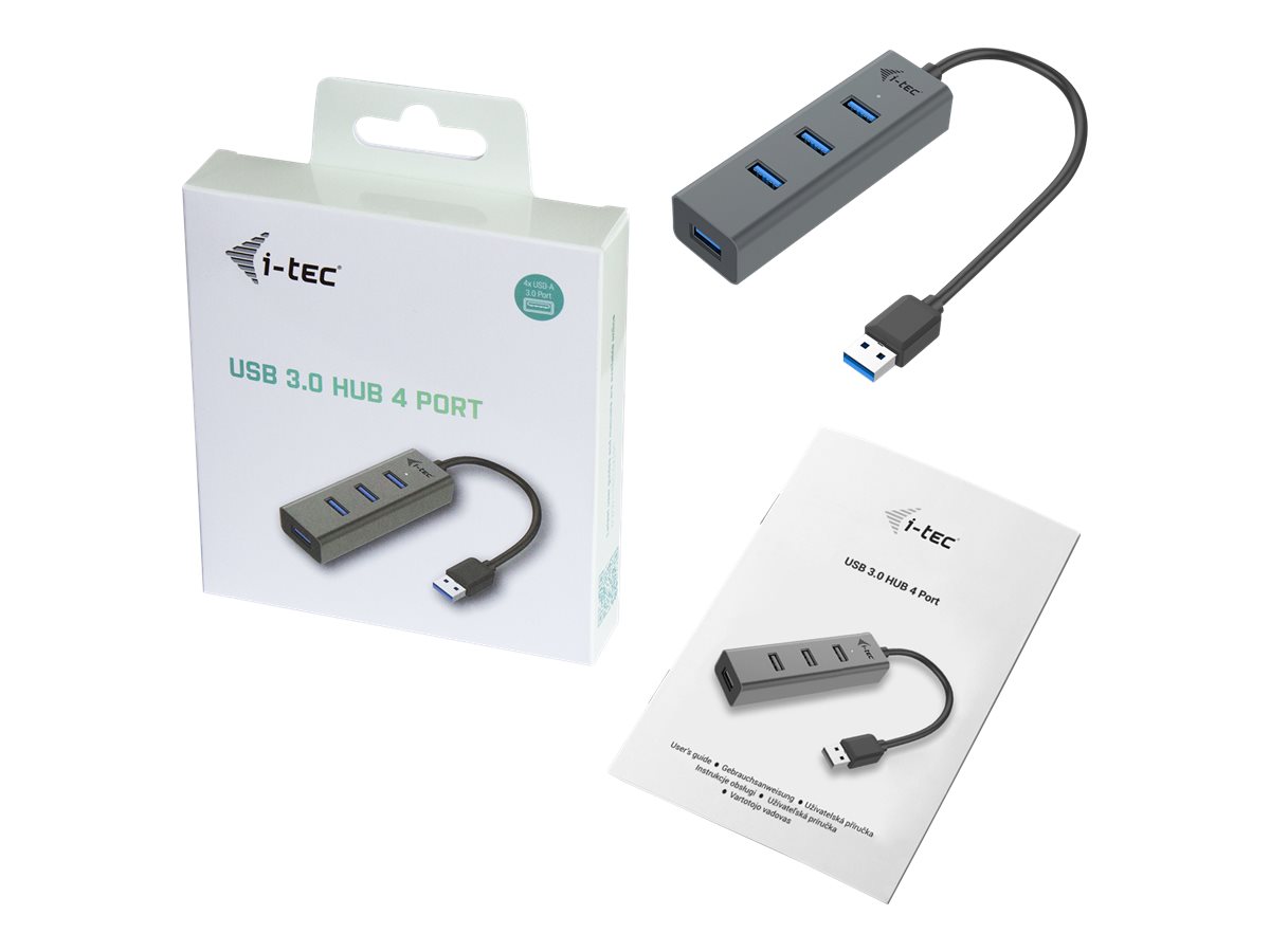 i-Tec USB 3.0 Metal Passive HUB Grå