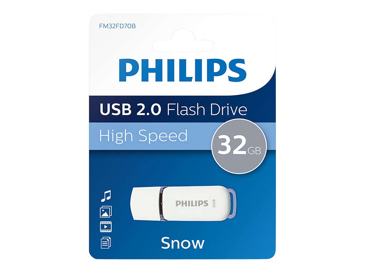Philips FM32FD70B Snow Edition 2.0 32GB USB 2.0 USB stick Hvid