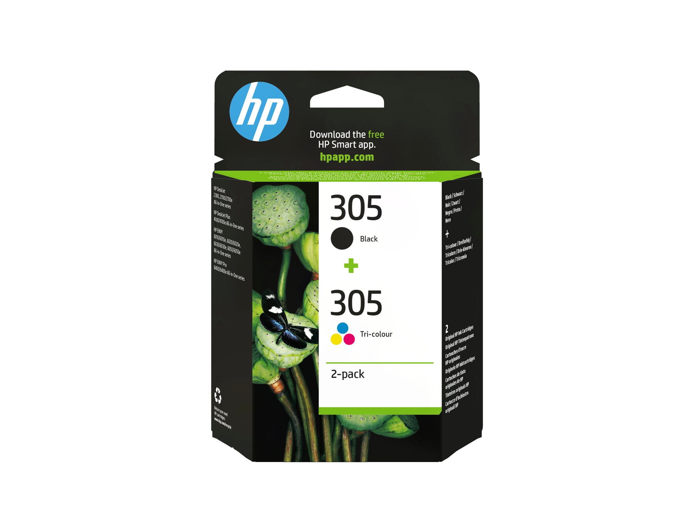 HP 305 Sort Farve (cyan, magenta, gul) Blæk 6ZD17AE#301