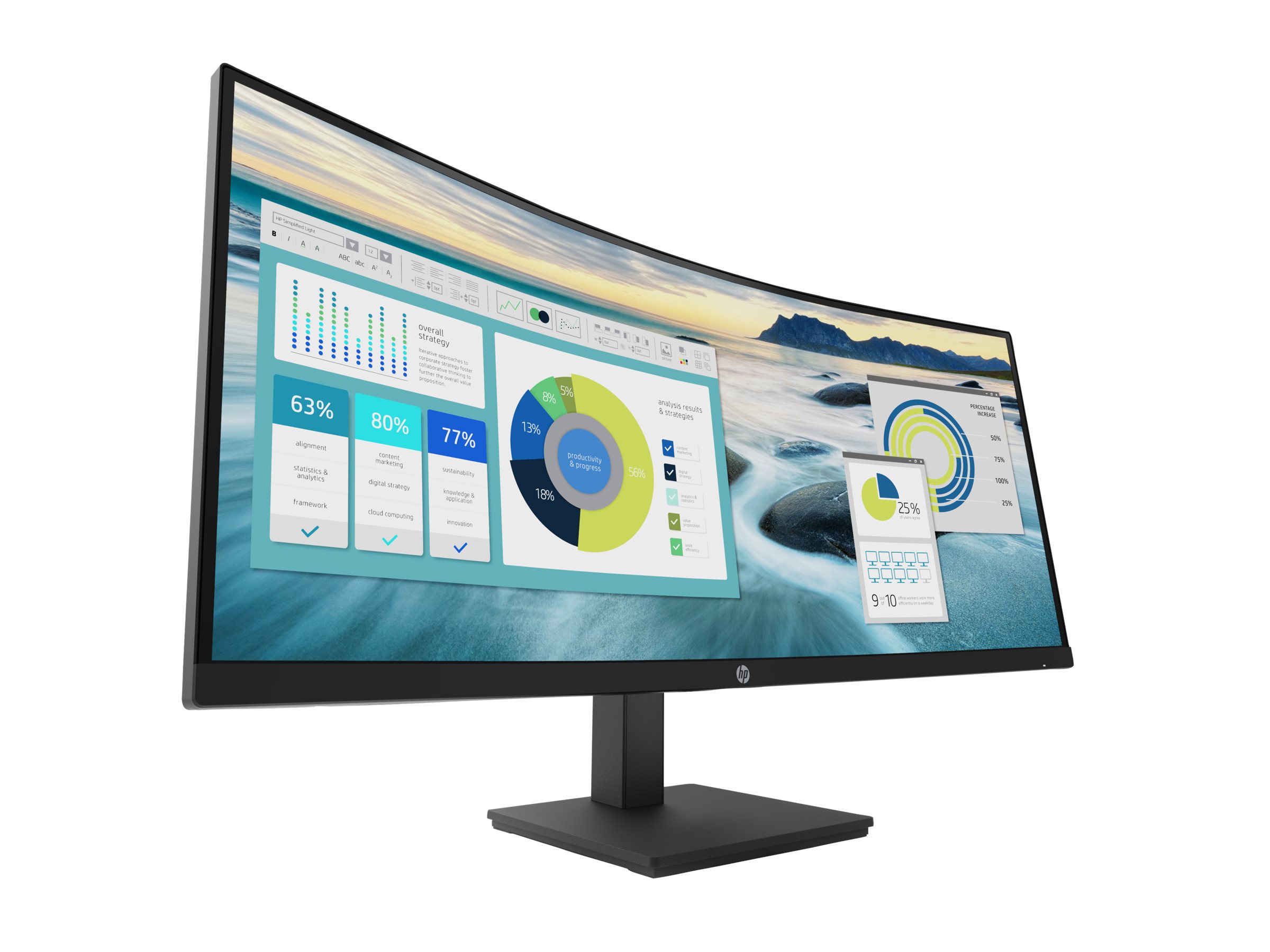 HP P34hc G4 34 VA 3440 x 1440 (UltraWide) HDMI DisplayPort USB-C 60Hz