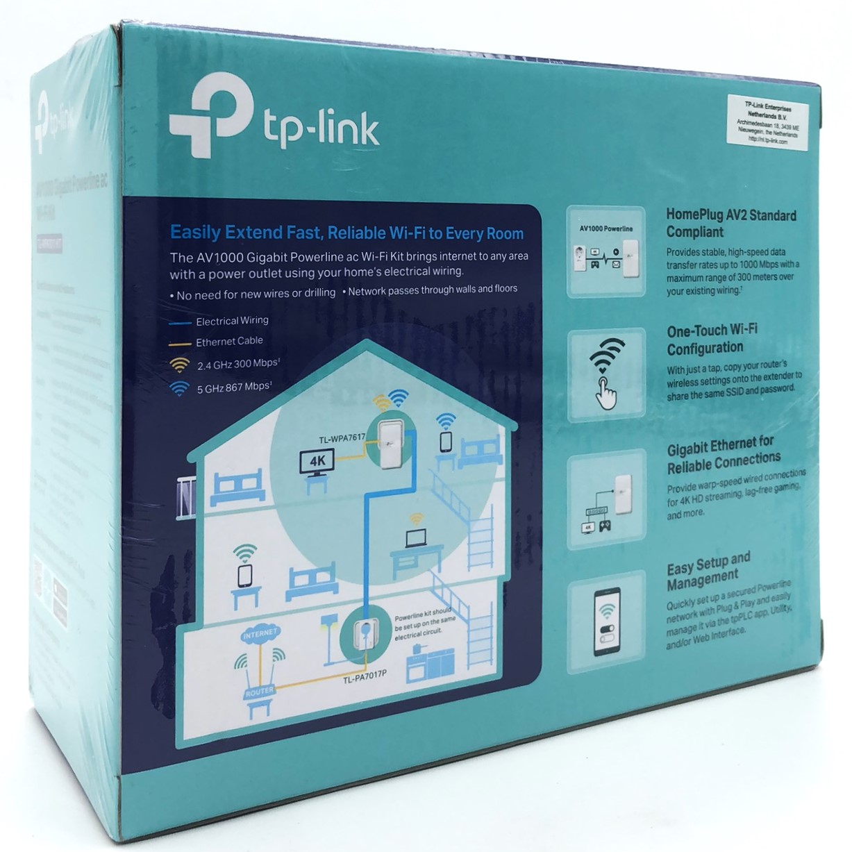 TP-Link TL-WPA7617 KIT V1 Wi-Fi Kit Powerline-adaptersæt