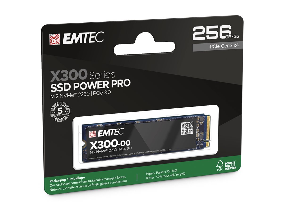 EMTEC Power Pro SSD X300 256GB M.2 PCI Express 3.0 x4 (NVMe)