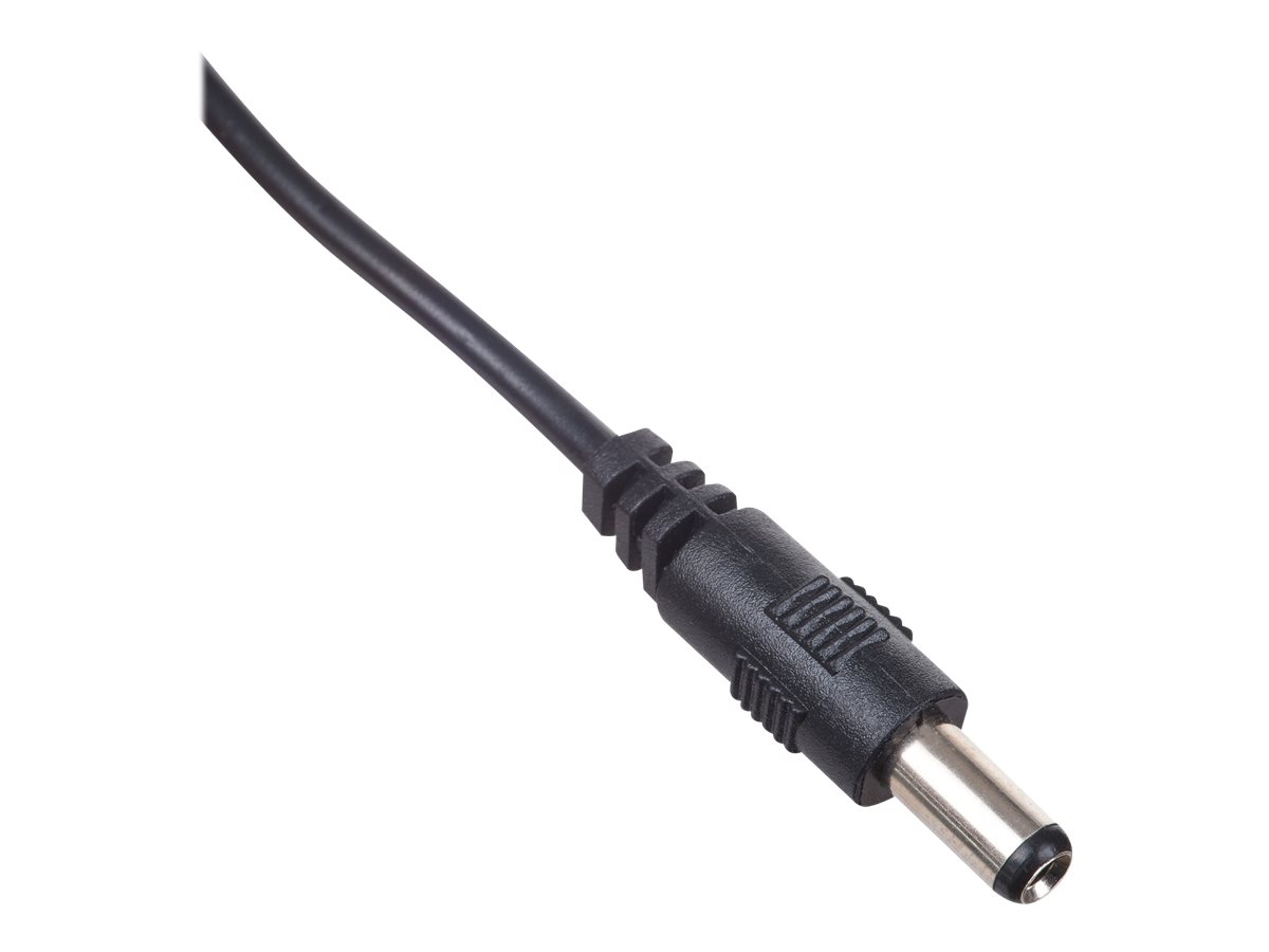 Akyga 4 pin USB Type A (male) - Strøm DC jackstik 5,5 mm (ID 2,5 mm) (male) Sort 80cm USB / strøm kabel