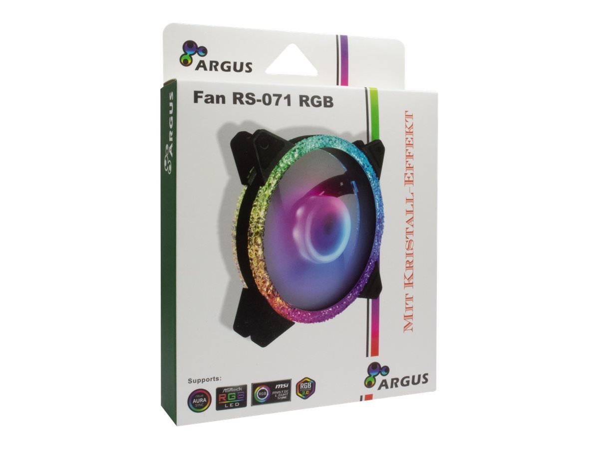 Argus RS-071 RGB Fan 1-pack Sort 120 mm