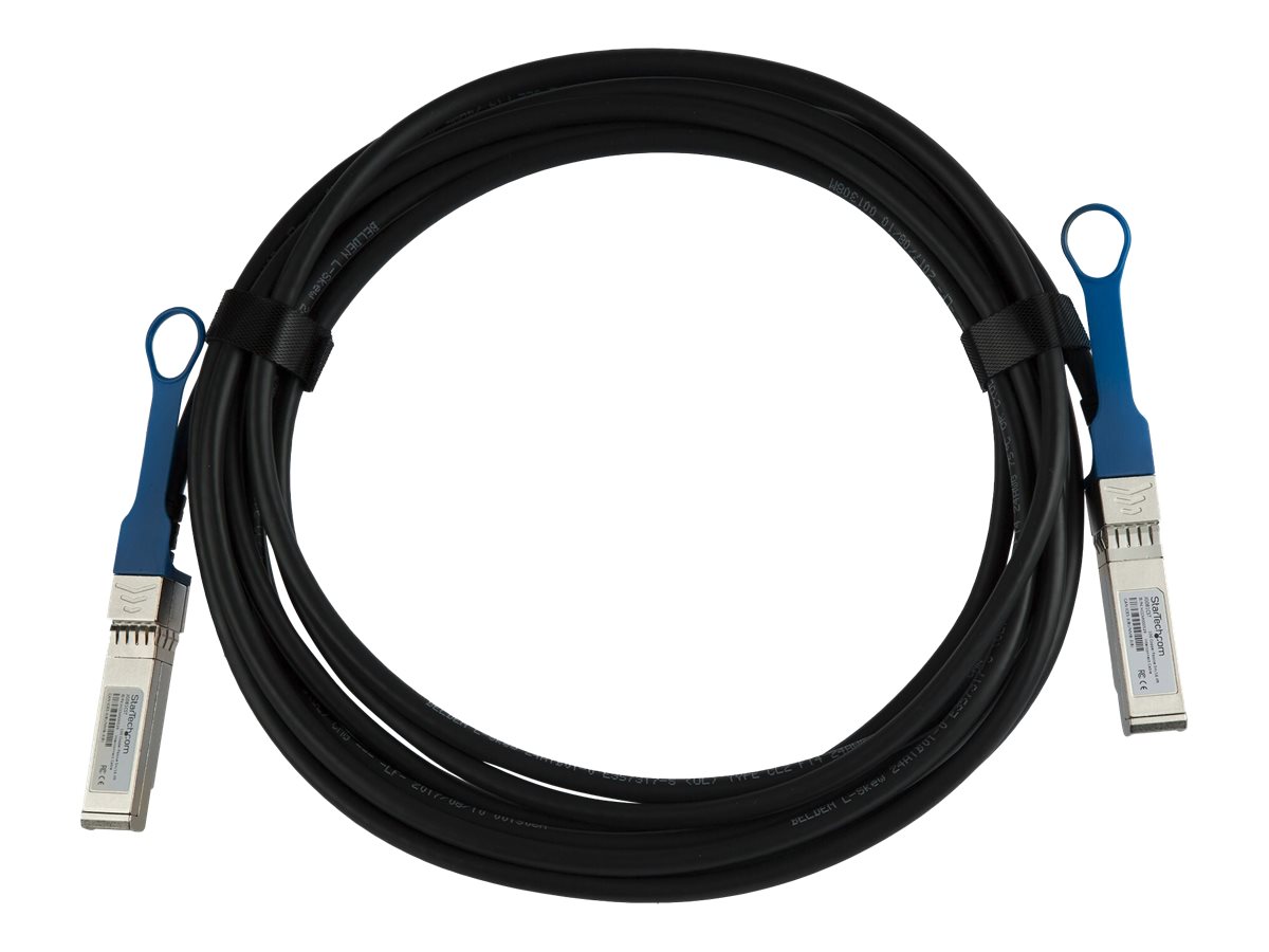 StarTech.com 5m 10G SFP to SFP Direct Attach Cable for HPE JG081C - 10GbE SFP Copper DAC 10 Gbps Low Power Passive Twinax Dobbelt-axial 5m 10GBase-kabel til direkte påsætning Sort