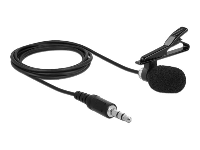 DeLOCK Tie Lavalier Microphone Omnidirectional Mikrofon Kablet -30dB Sort
