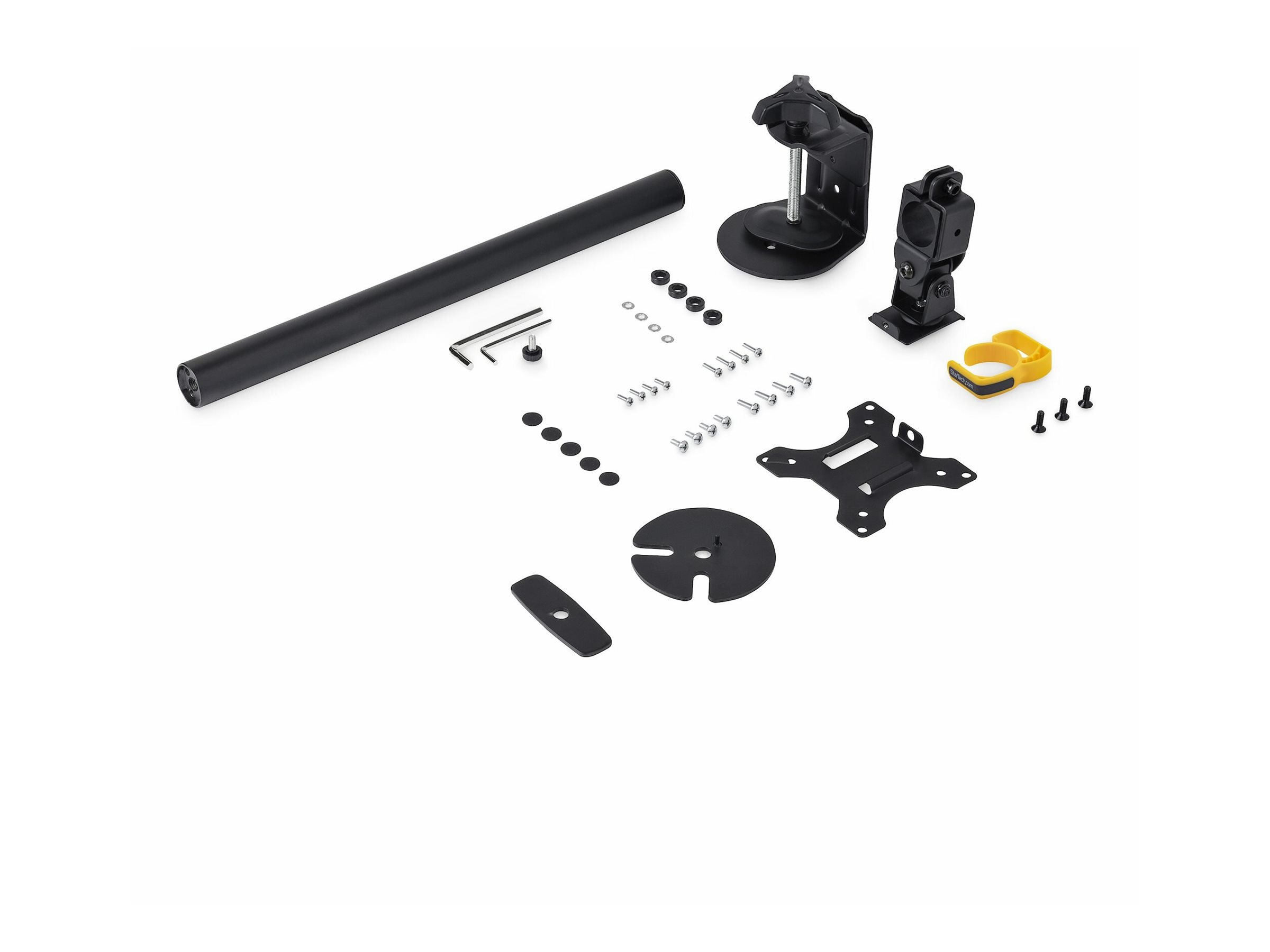 StarTech.com Single Monitor Desk Mount, Single Screen Heavy Duty Pole Mount for up to 8kg VESA Compatible Displays, Ergonomic Height Adjustable Monitor Arm Mount, Desk Clamp/Grommet - Small Footprint Design (ARMPIVOTV2) Monteringssæt Monitor 13-32