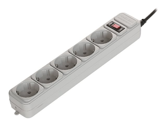 Gembird SPG3-B-6C PURE POWER Strømstødsbeskytter 5-stik 16A Grå 1.8m