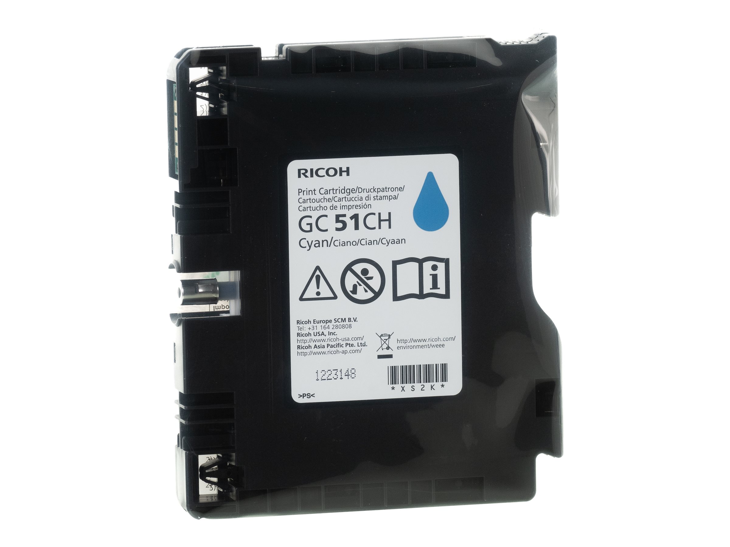 Ricoh GC 51CH Cyan 2500 sider Blæk 405863