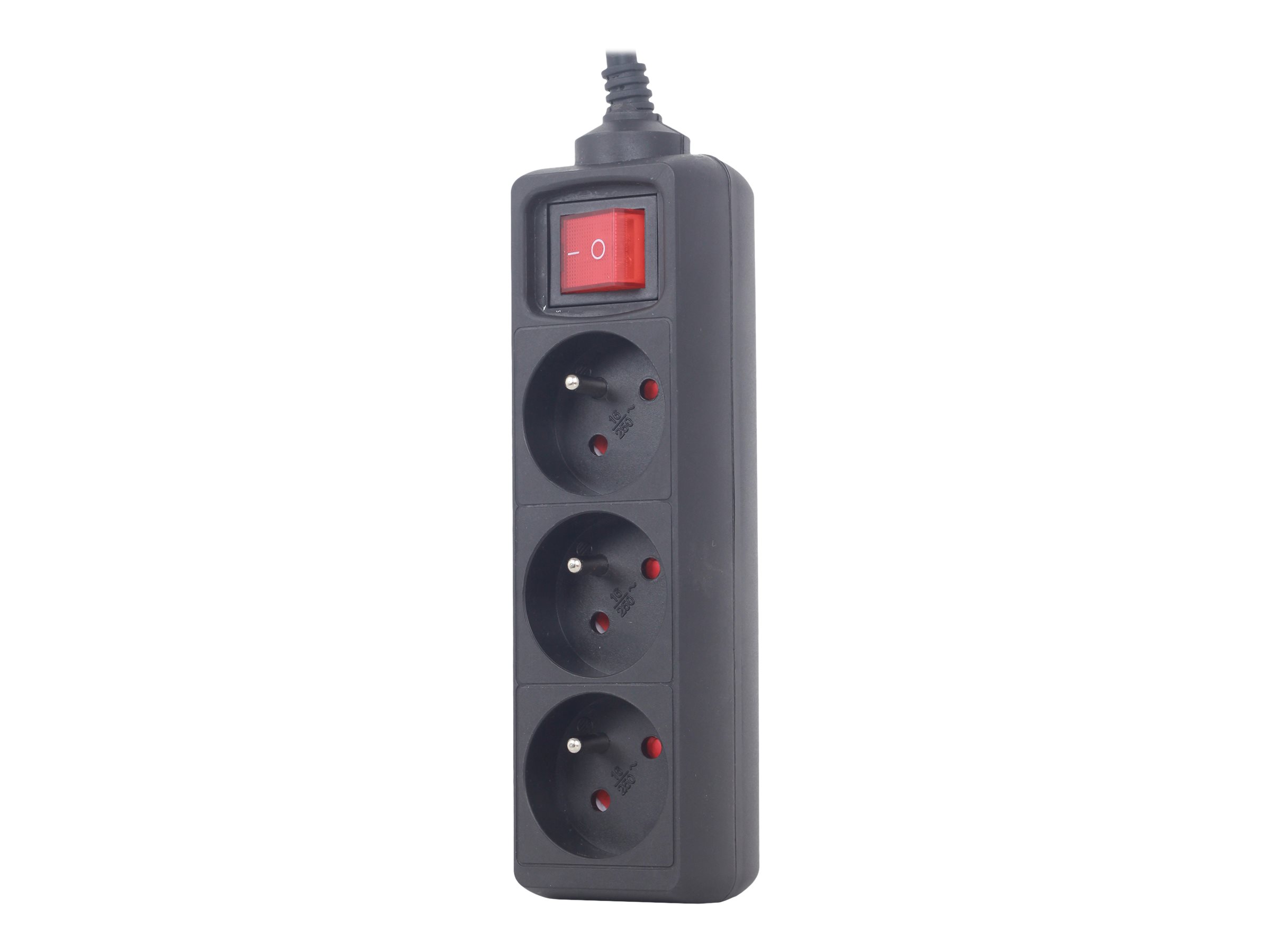 EnerGenie EG-PSU3F-01 Stikdåse 3-stik 10A Sort 60cm