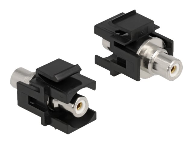 Delock Keystone Module RCA female > RCA female Sort Sølv Hvid