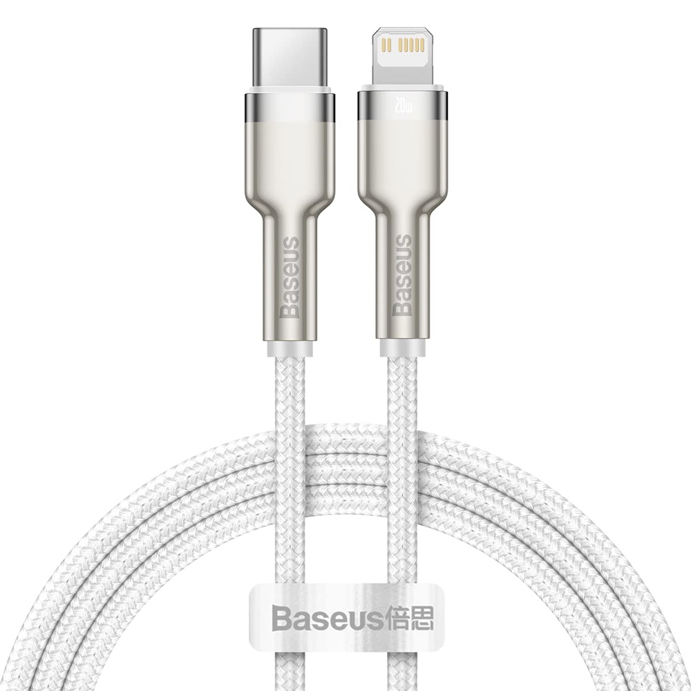 Baseus Cafule Series USB-C til Lightning kabel 20W 1m Hvid