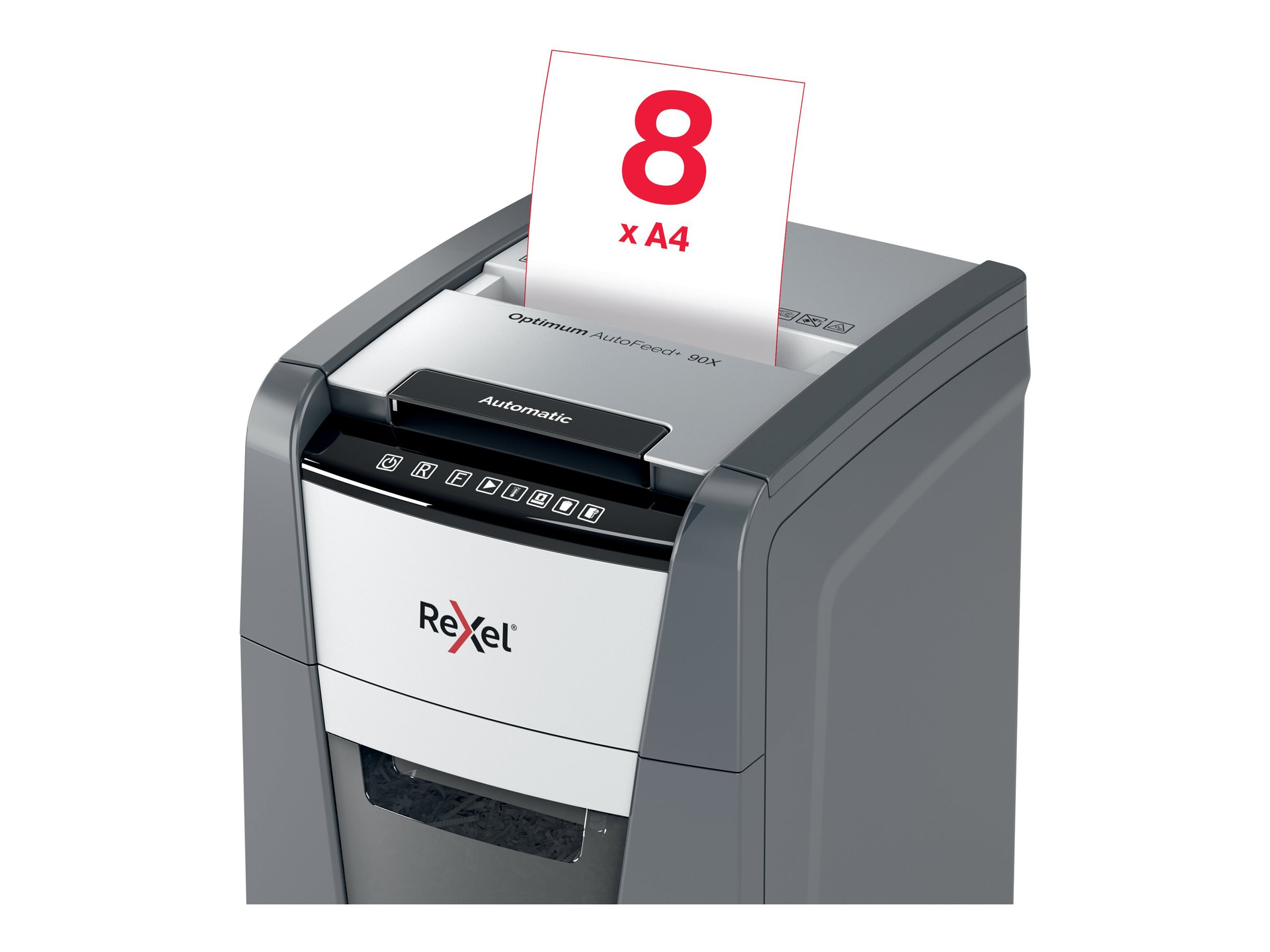 Rexel Optimum AutoFeed+ Makulator Kryds snit 4 x 28 mm