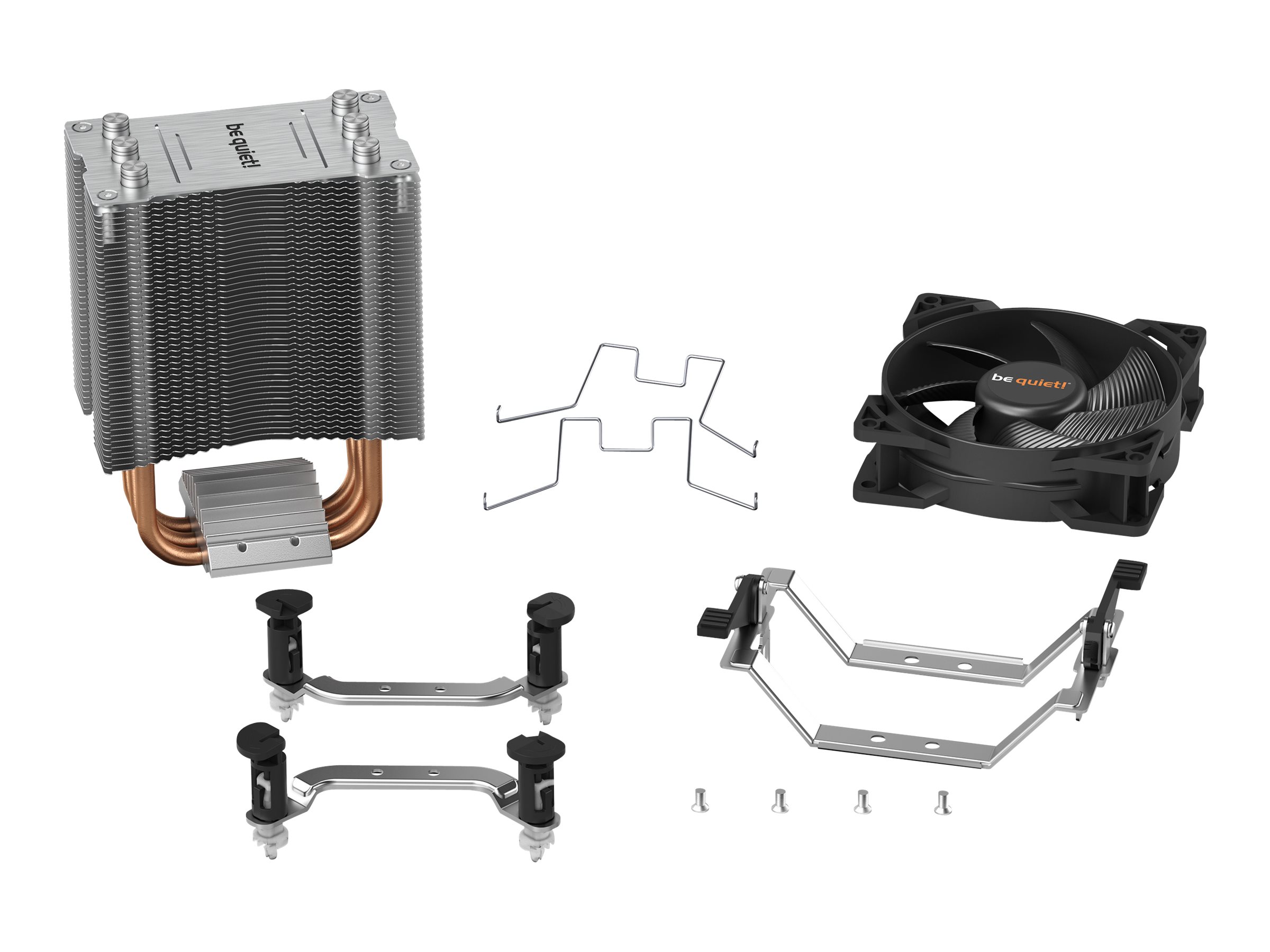 be quiet! Pure Rock Slim 2 Processor-køler 1-pack Sort Sølv 92 mm