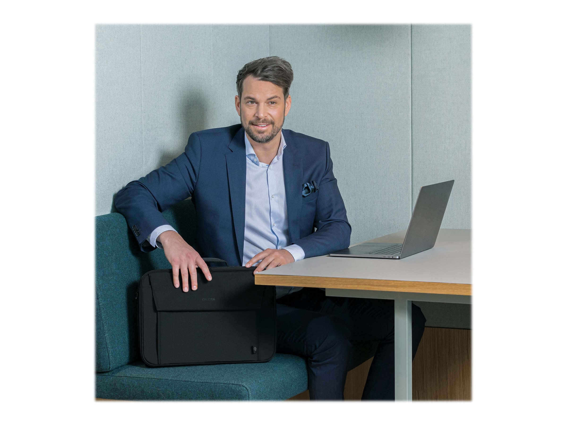 DICOTA Eco Multi Bæretaske 14.1 Metal 300D RPET polyester Sort