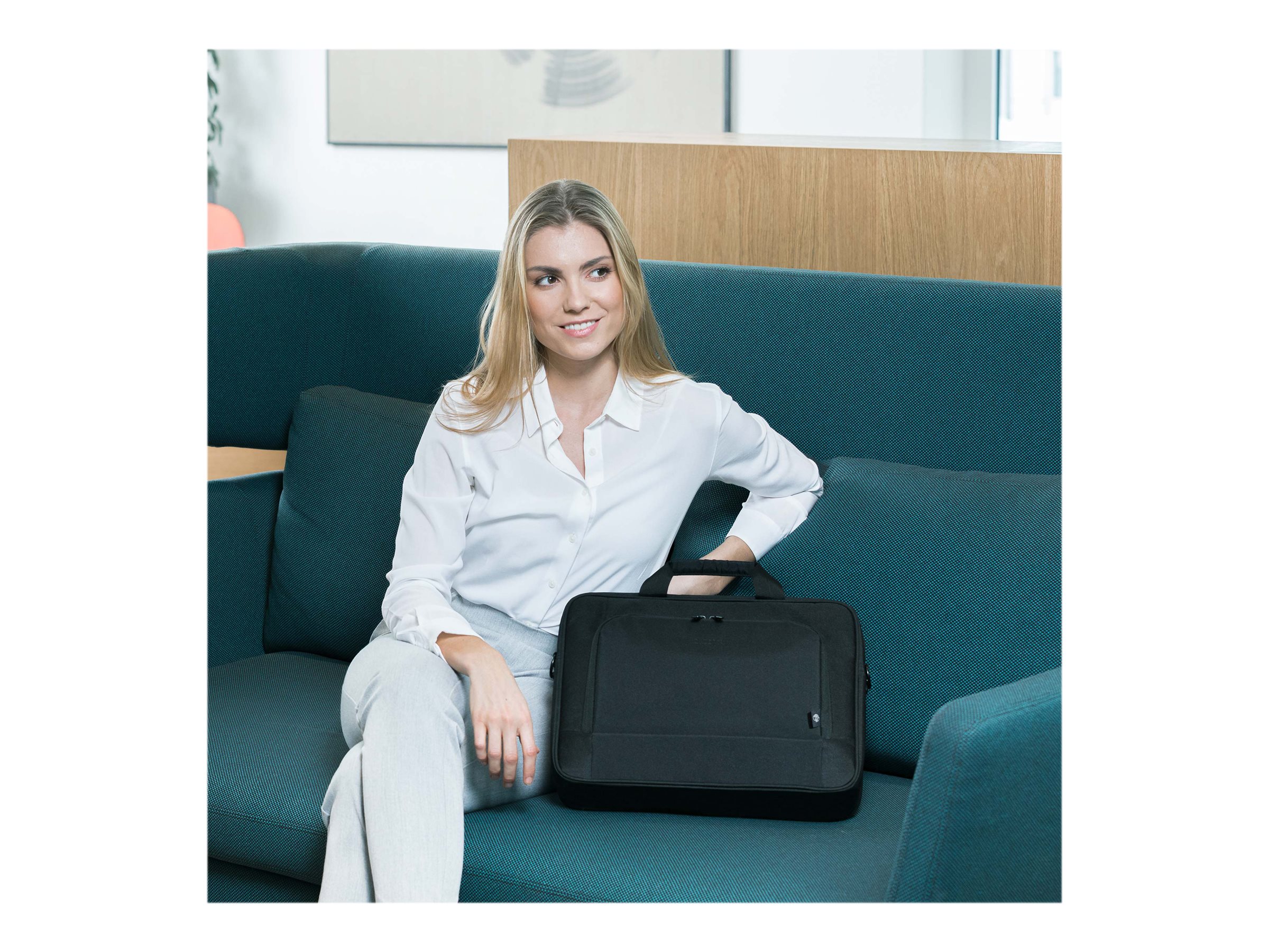 DICOTA Eco Top Traveller Bæretaske 14.1 Metal Neopren 300D RPET polyester Sort