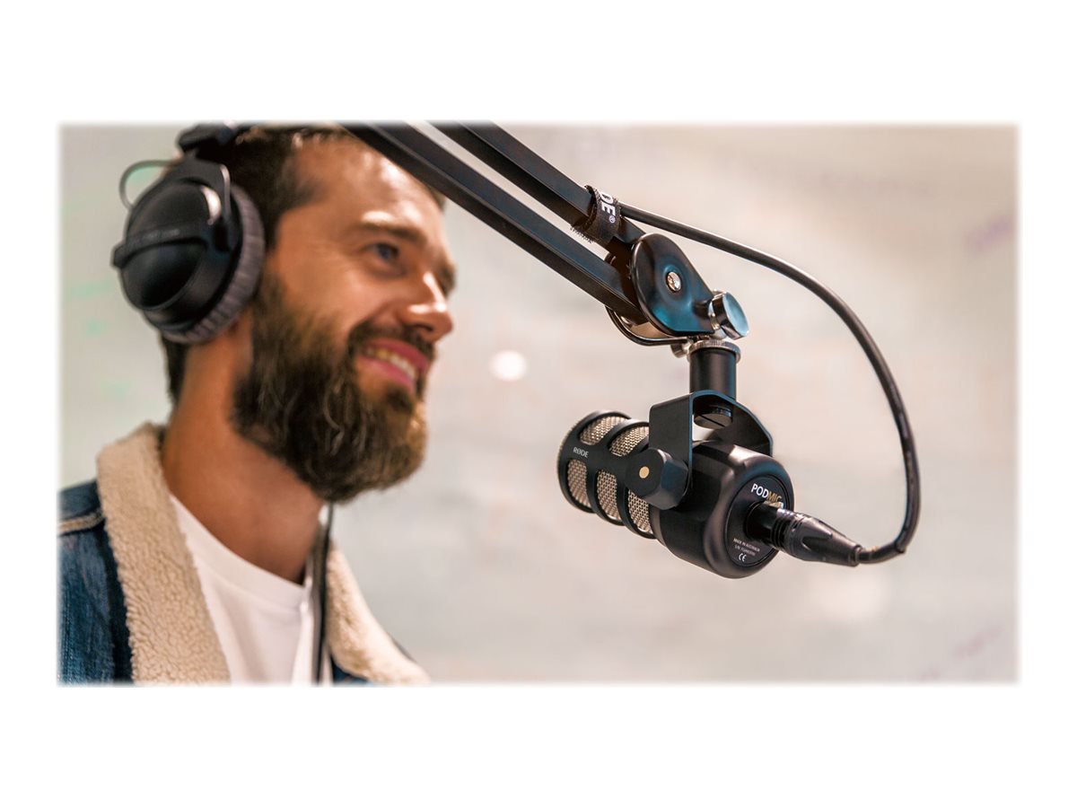 RØDE PodMic Mikrofon Kablet -57dBV/Pascal Sort Sølv