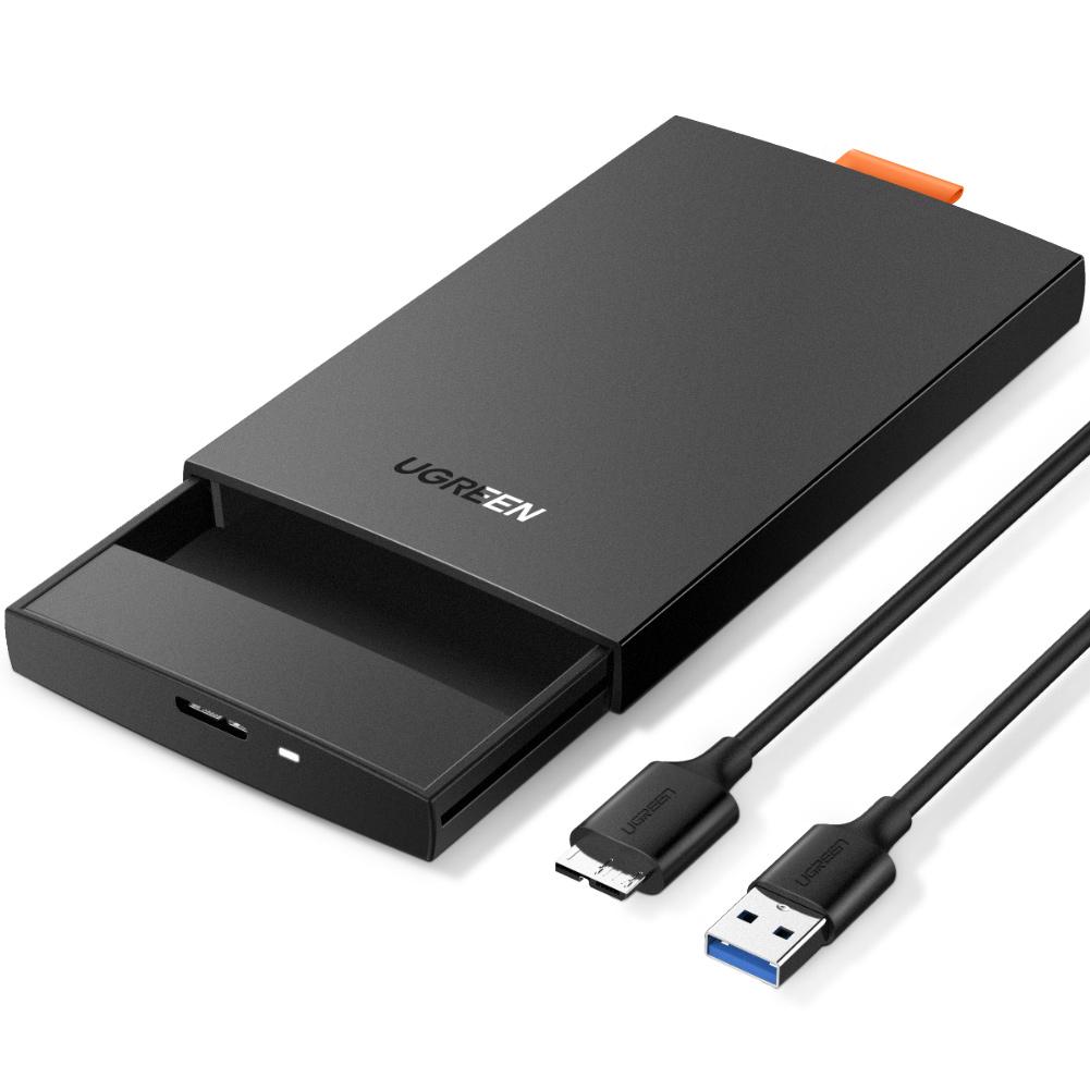Ugreen 60353 drevkabinet HDD/SSD kabinet Sort 2.5
