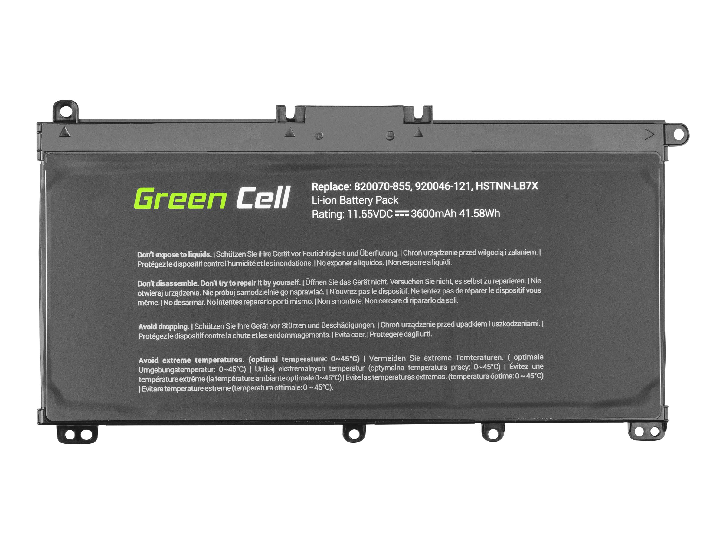 Green Cell Batteri til bærbar computer Litium-polymer 3600mAh