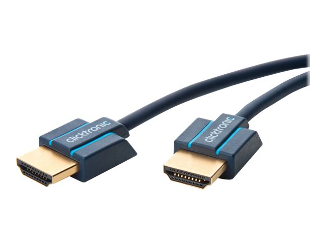 ClickTronic Ultraslim High Speed HDMI cable with Ethernet HDMI-kabel med Ethernet 1m